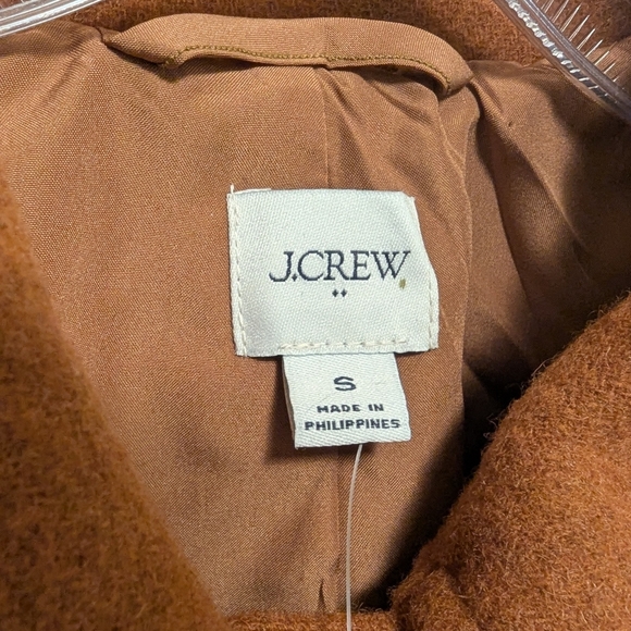 NWT J.Crew Women's Cropped Wool Blend Swing Coat Sz S - Picture 11 of 16